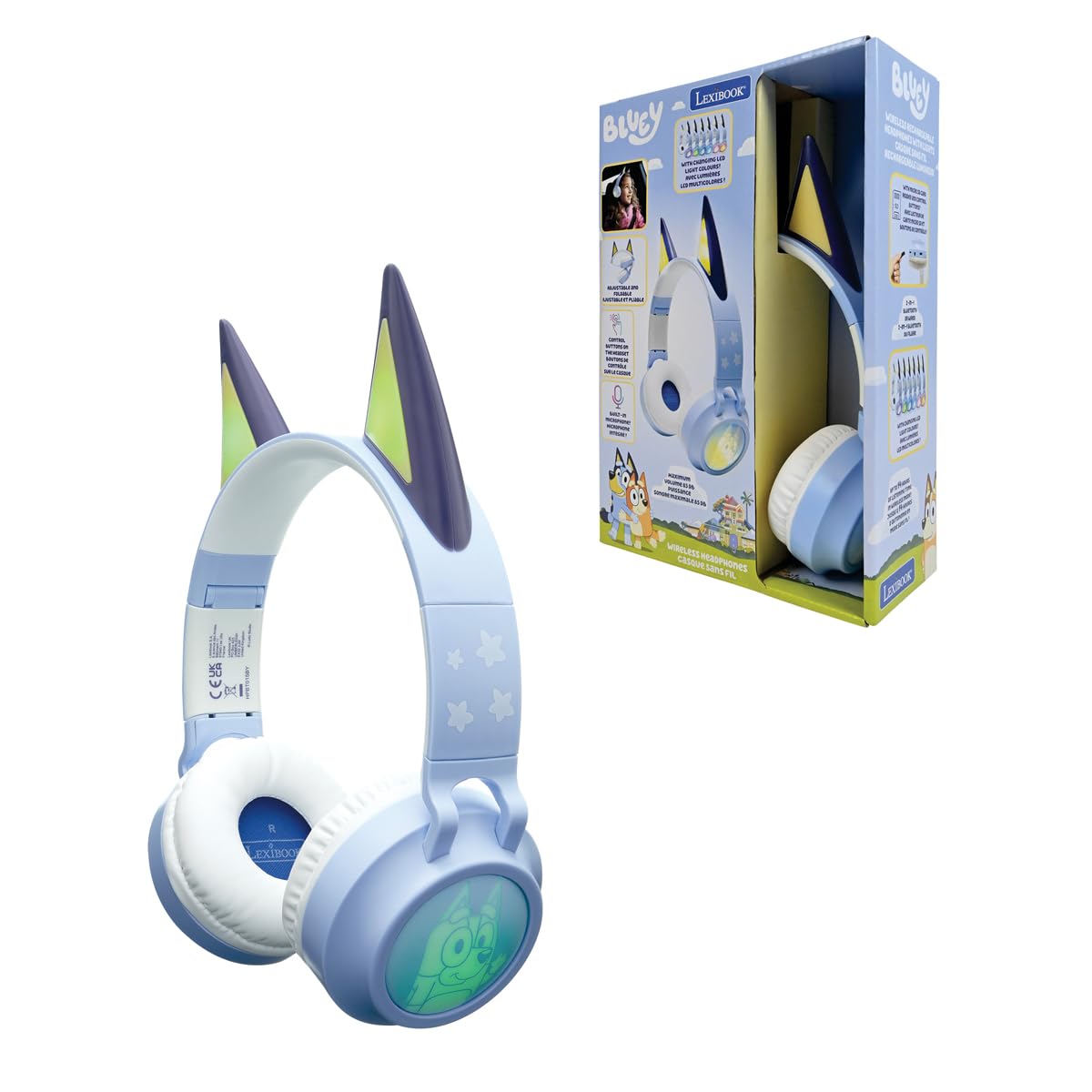 Bluey 3D Bluey Bluetooth And Wired Foldable Headphones