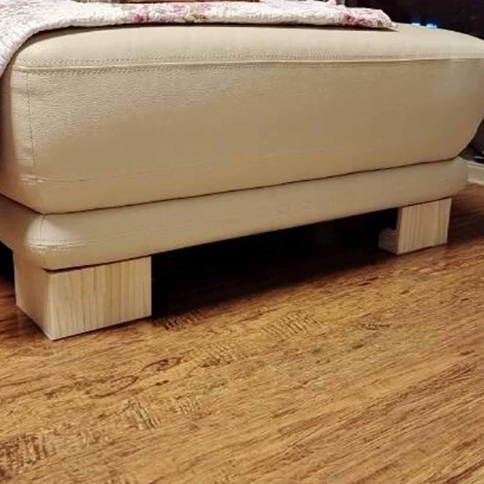 4X Patas Elevadoras para Cama, Bloques de Elevación para Muebles, Mesa, Silla, Sofá, 5cmx10cm