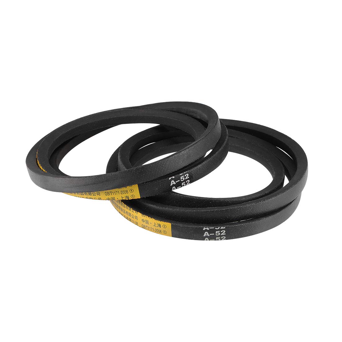 uxcell A52 Drive V-Belts 52" Pitch Length 13mm Width 8mm Thick JIS Standard A-Section Rubber Drive Transmission Belt 2pcs