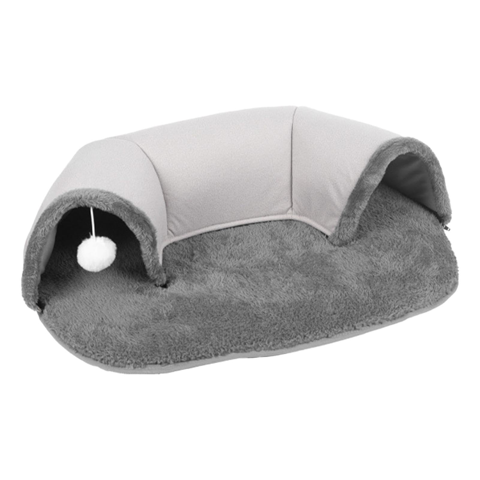 Paquete de túneles para gatos, cómodo de gatos, cabaña para mascotas | autocalentable | de juguete lavable para gatos, tapete interactivo para gatos, conejos, cachorros, 25.6 x 19.3 x 6.7