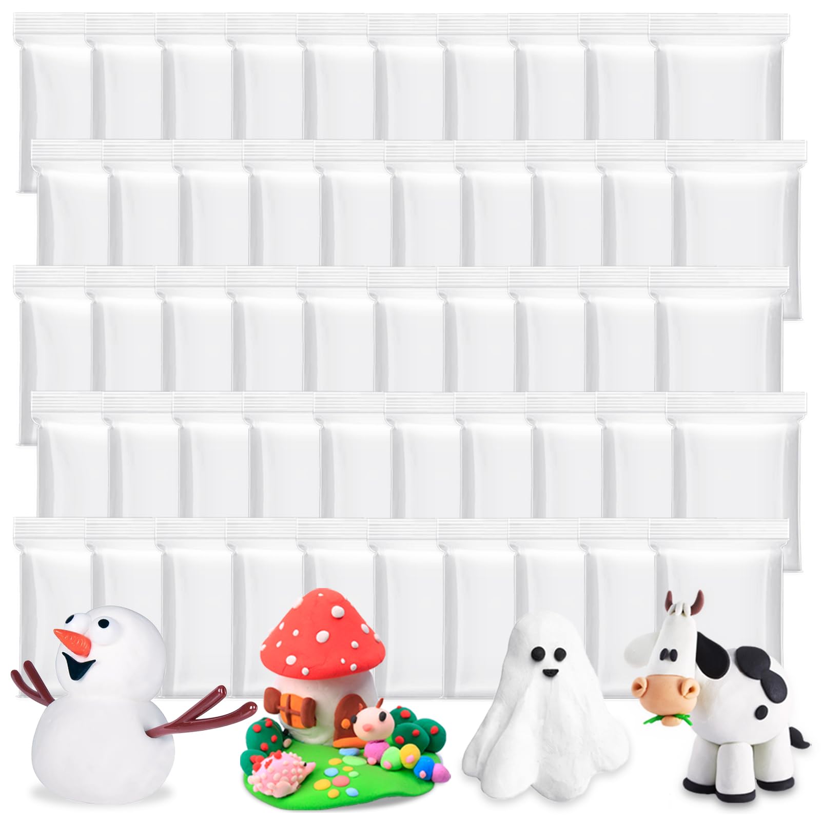 Xuyyicao 50 Pack White Air Dry Foam Clay