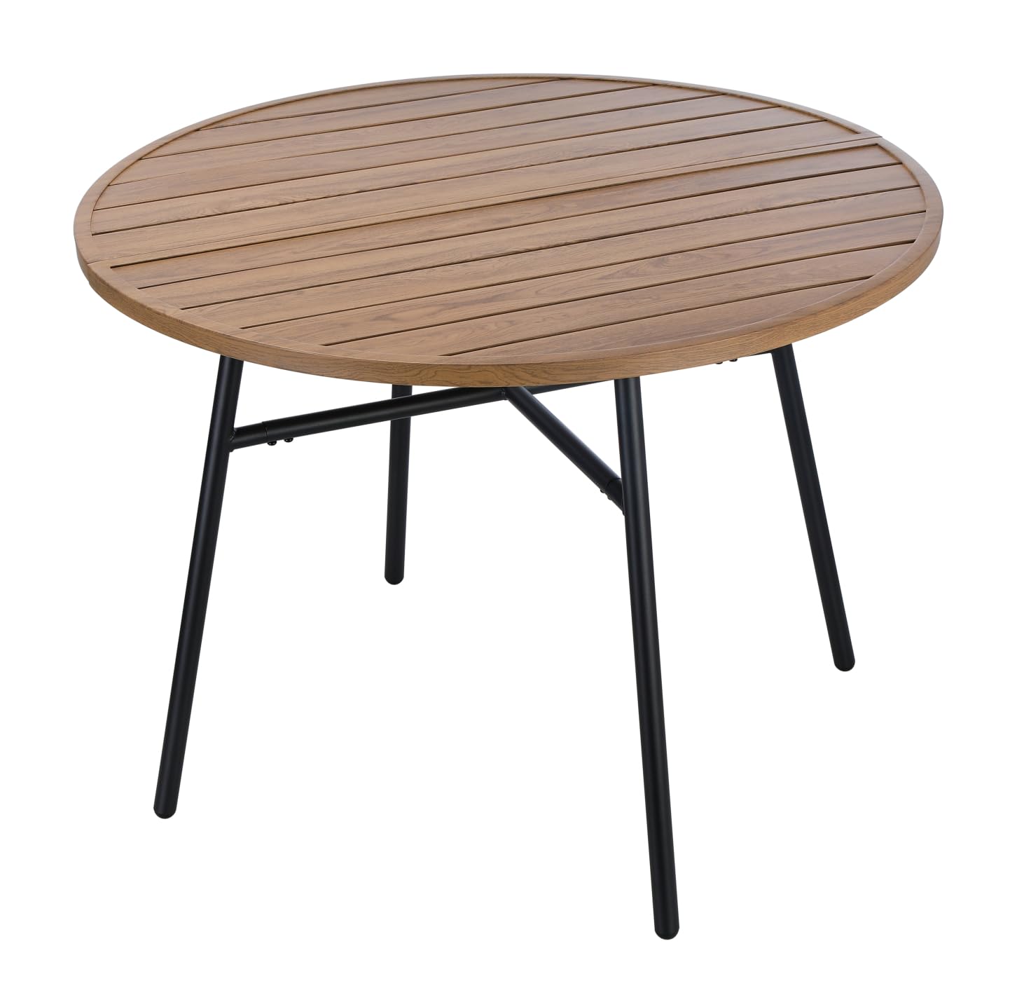 VDD – Table de Jardin – Table d'extérieur – Table Ronde – Fer revêtu – 100 x 73,5 cm