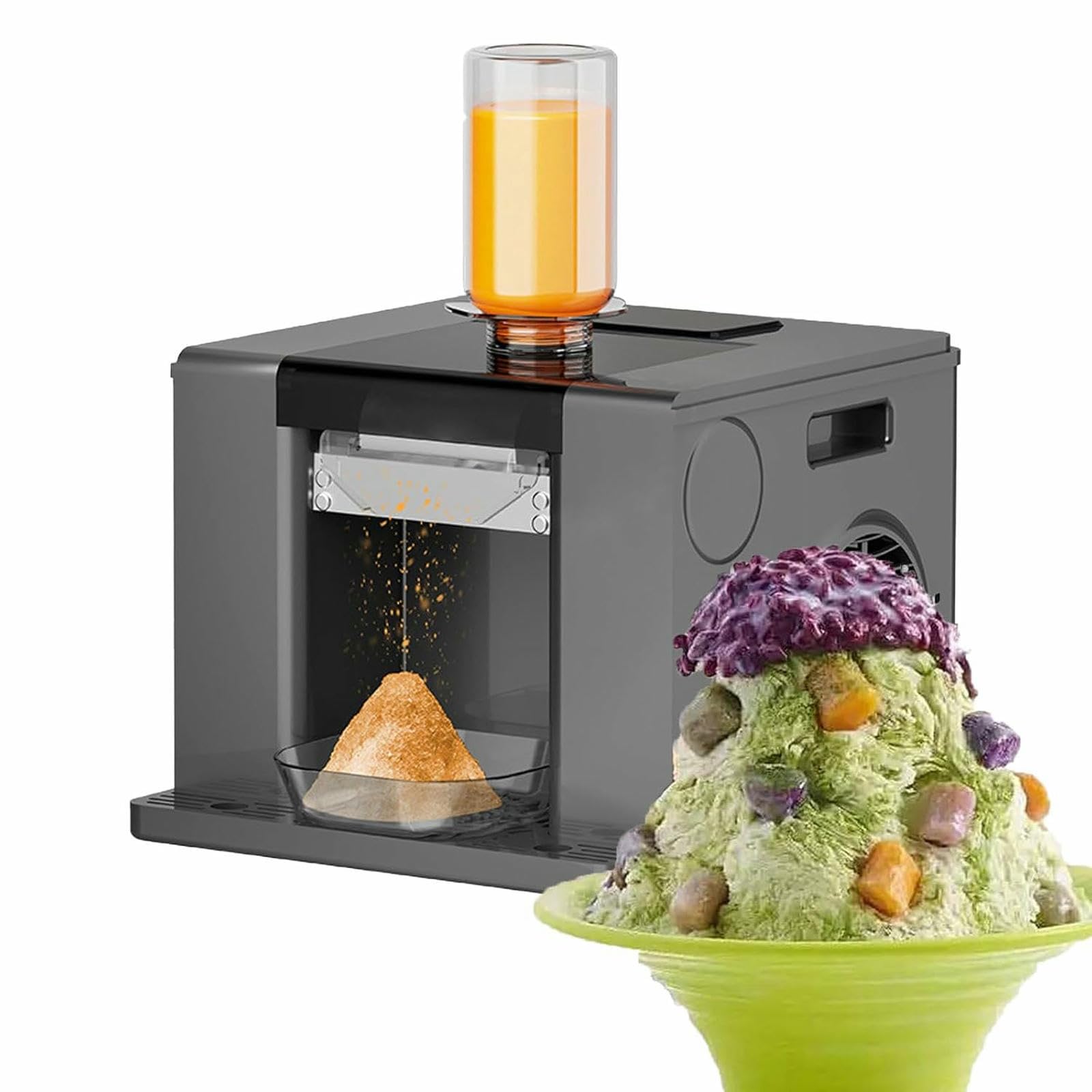 Macchina Elettrica per Triturare Ghiaccio, Ghiacciaio Rasato in Acciaio Inossidabile Ad Alta capacità per Casa, Uso Commerciale in Ristoranti, Feste E Camion Alimentari