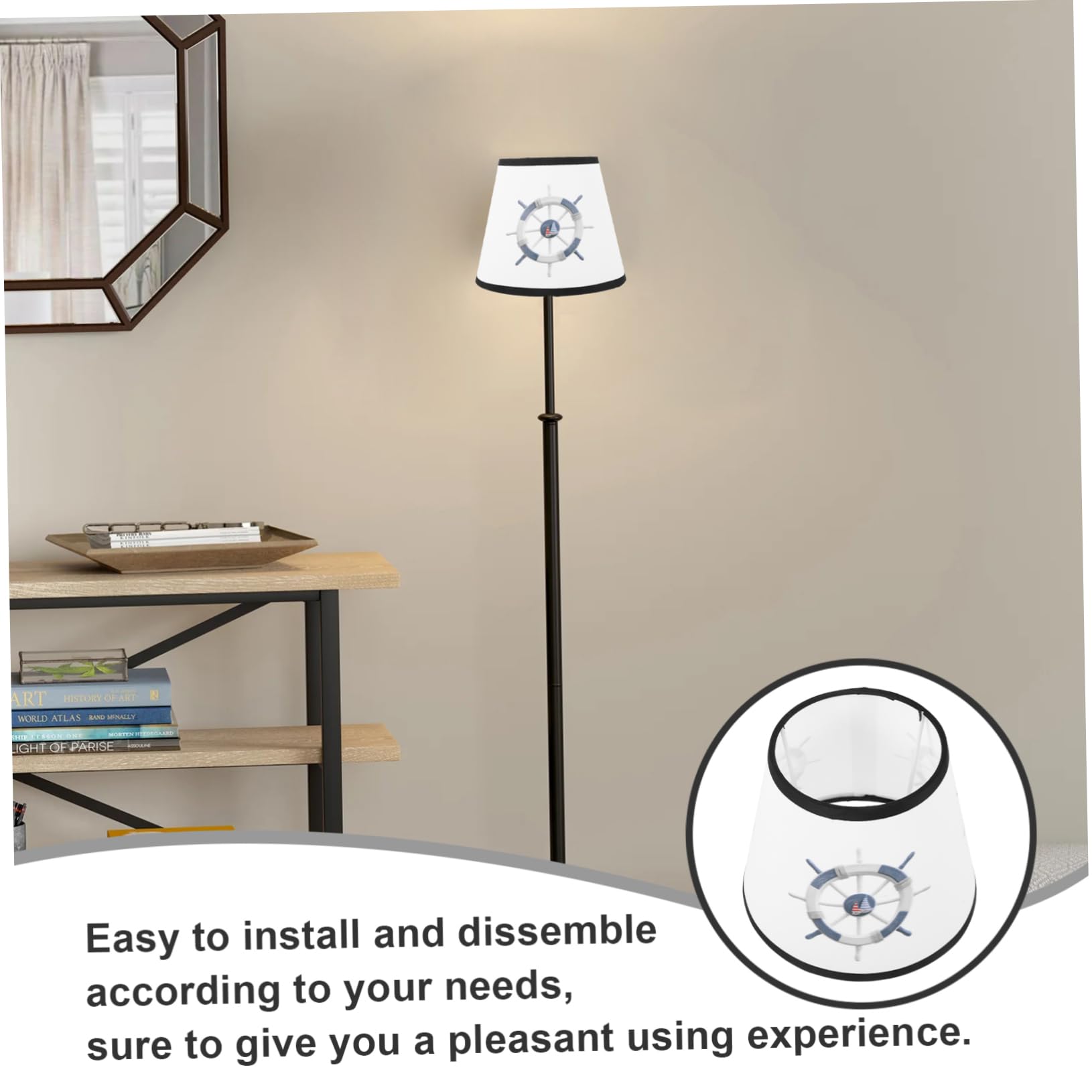 Mipcase Paralume In Tessuto Da 2 Pezzi Paralume Dipinto Piccolo Per Lampada Da Tavolo Lampadario Speciale Decorazione Per Ristorante E Hotel Lanterna Cerchio