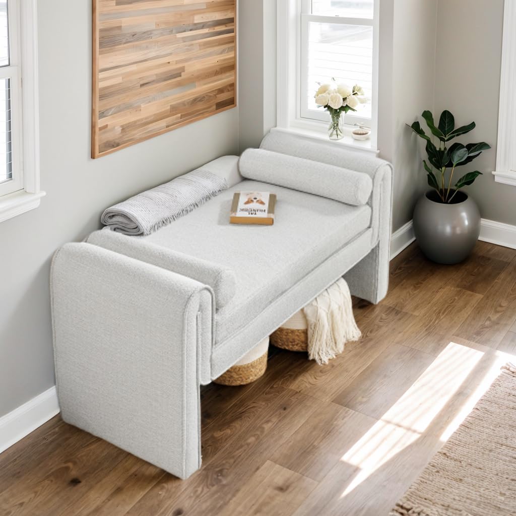 Ottoman with Storage – Large Velvet Bench with Modern Design, Ideal as End of Bed Bench for King Size, Teddy Storage Ottoman, and Chaise Lounge for Bedroom