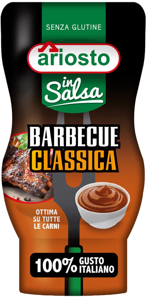 Italian Gourmet Salsa Barbecue Classica, BBQ Sauce glutenfrei 10 x 315g | Con pomodoro italiano; würzig-rauchiger Geschmack, perfekt zu Fleisch, Gesamtnettogewicht 3,15 kg + Kostenlos Polpa 400g