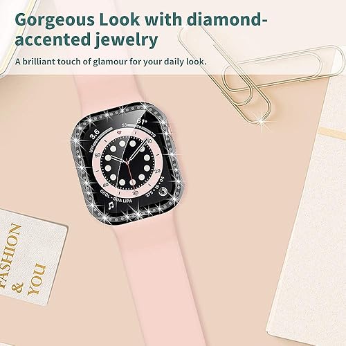 Vista 11 de TOCOL - Juego de 2 fundas para Apple Watch Series 6/5/4/3/2/1 y Apple Watch SE. Claro