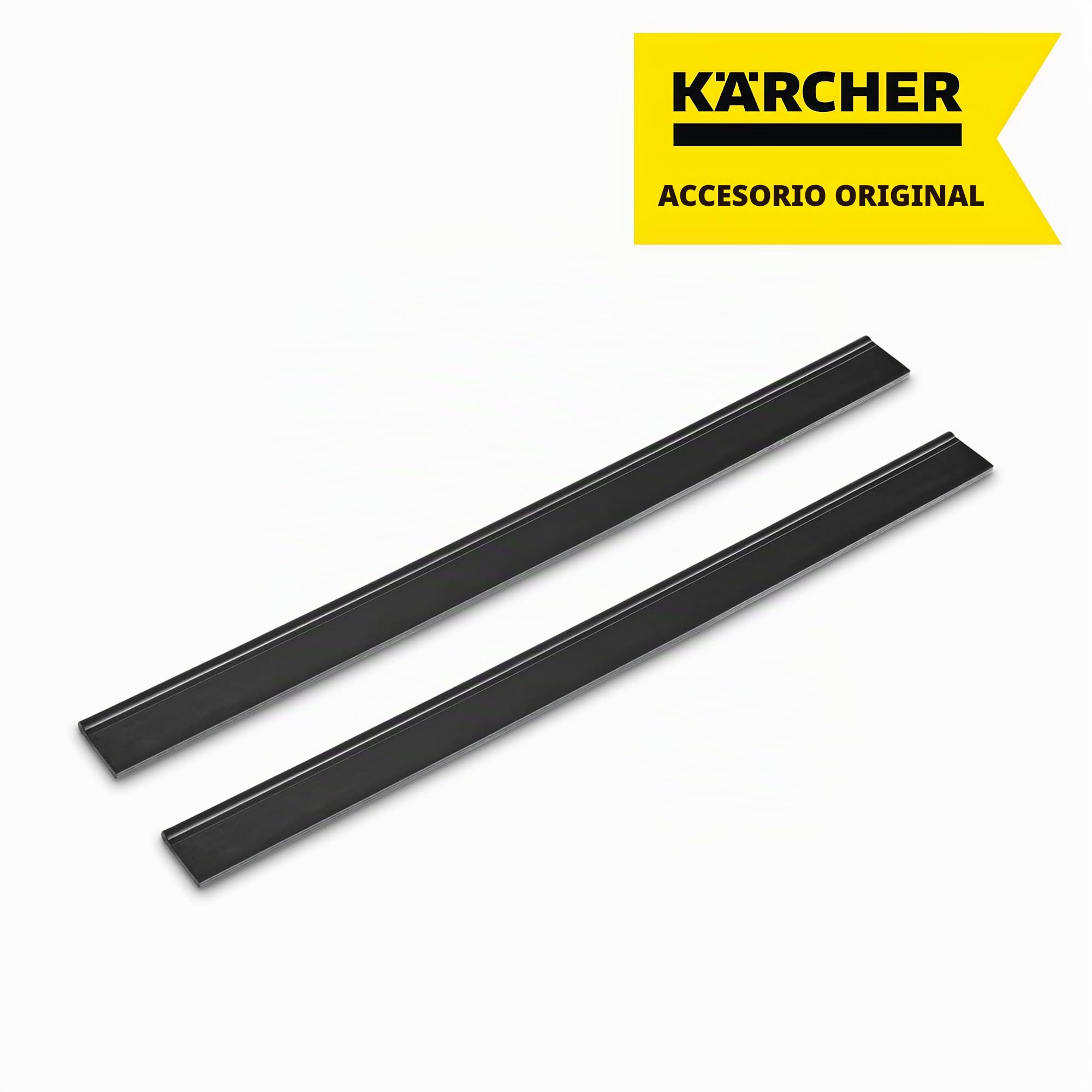 Kärcher Aspirador de Cristales a batería WV 2 Plus N y Labios de rasqueta de 280 mm para aspiradores de Cristales a batería, Limpieza sin Rayas y sin Goteo, Apto para Todas Las Superficies Lisas