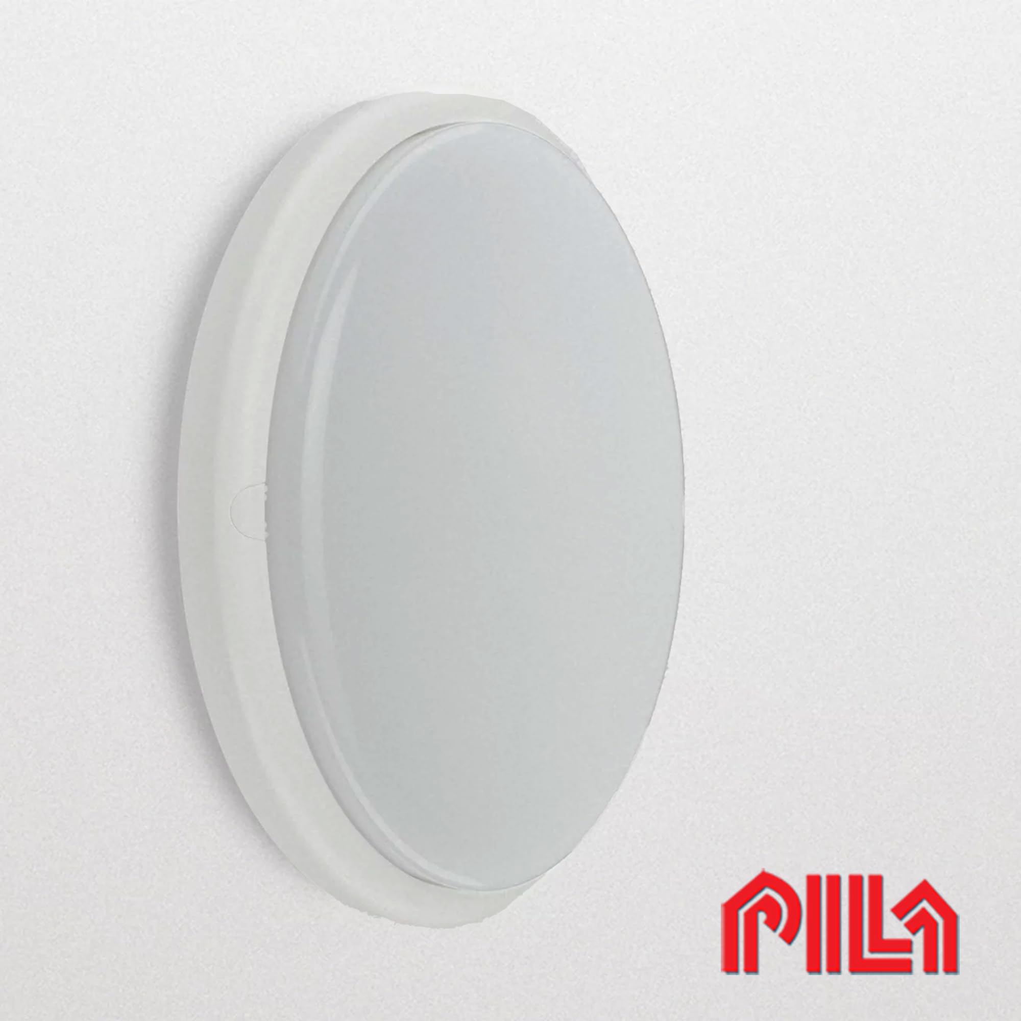PILA Applique LED per interni ed esterni, diametro 22 cm e altezza 8,8 cm, luce bianca neutra (4000K), bianco, 20W, non dimmerabile, 1600 lumen, CRI80, IP54, IK06, 35.000 ore di durata utile