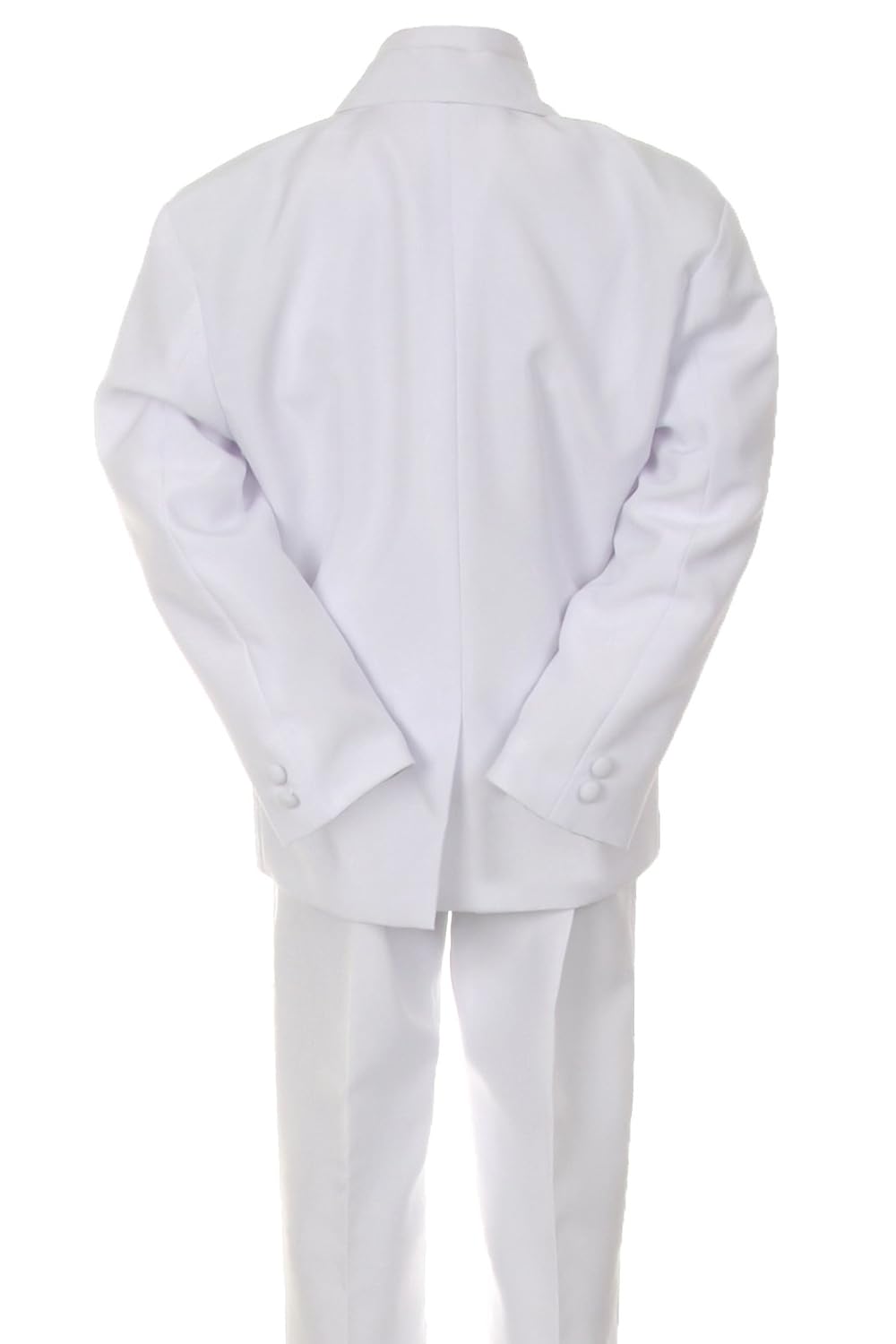 Boy White 5pc Formal Easter Baptism First Communion Tuxedo Suit Vest S-20 (XL:(18-24 Months))