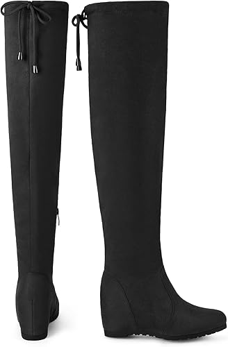 Miniatura 2 de DREAM PAIRS Women's Over The Knee Thigh High Wedge Heel Boots