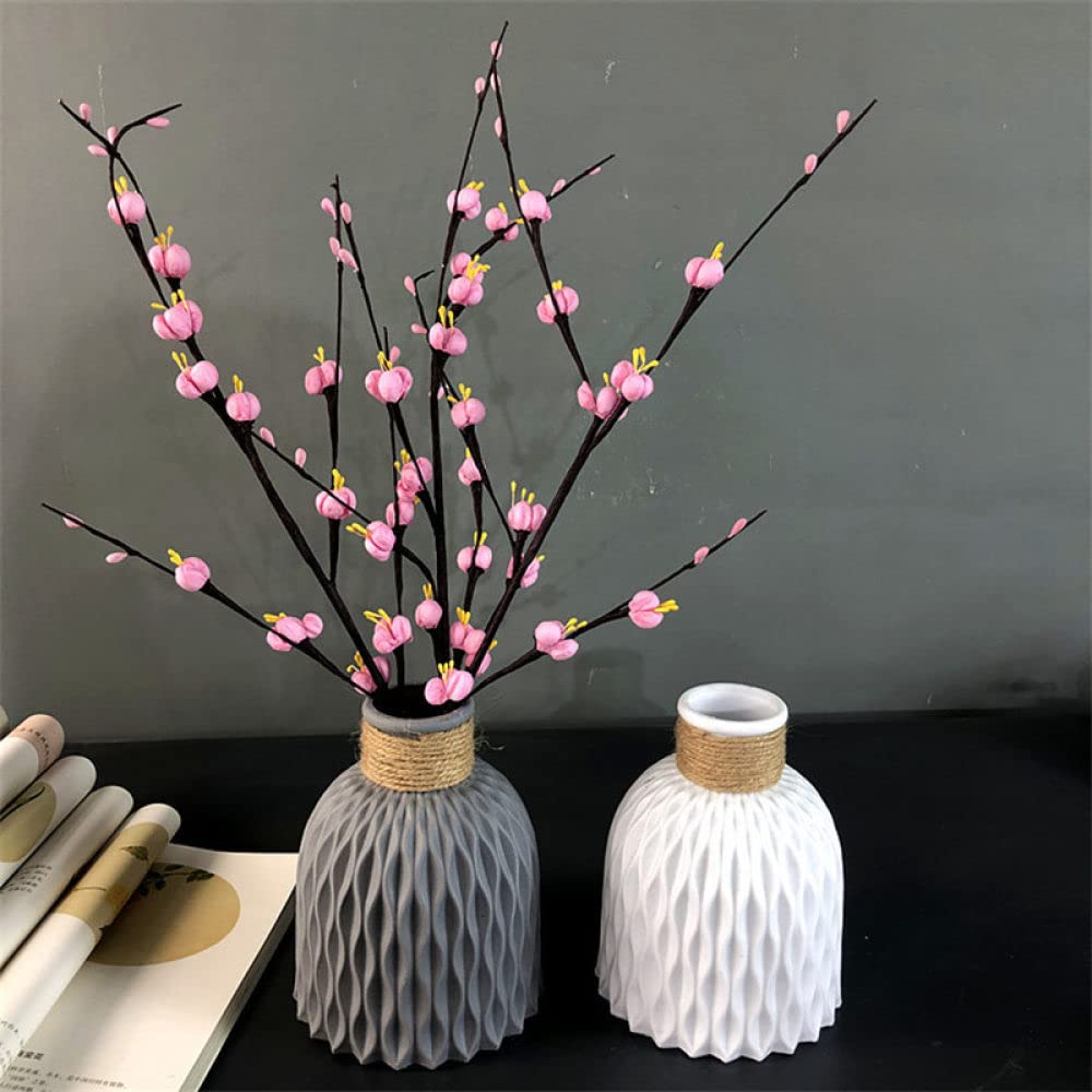 Plastikowy wazon nietłukący anty-ceramiczny minimalistyczny kompozycja kwiatowa Ornament nieprzerwany ślubny wystrój domu, szary d