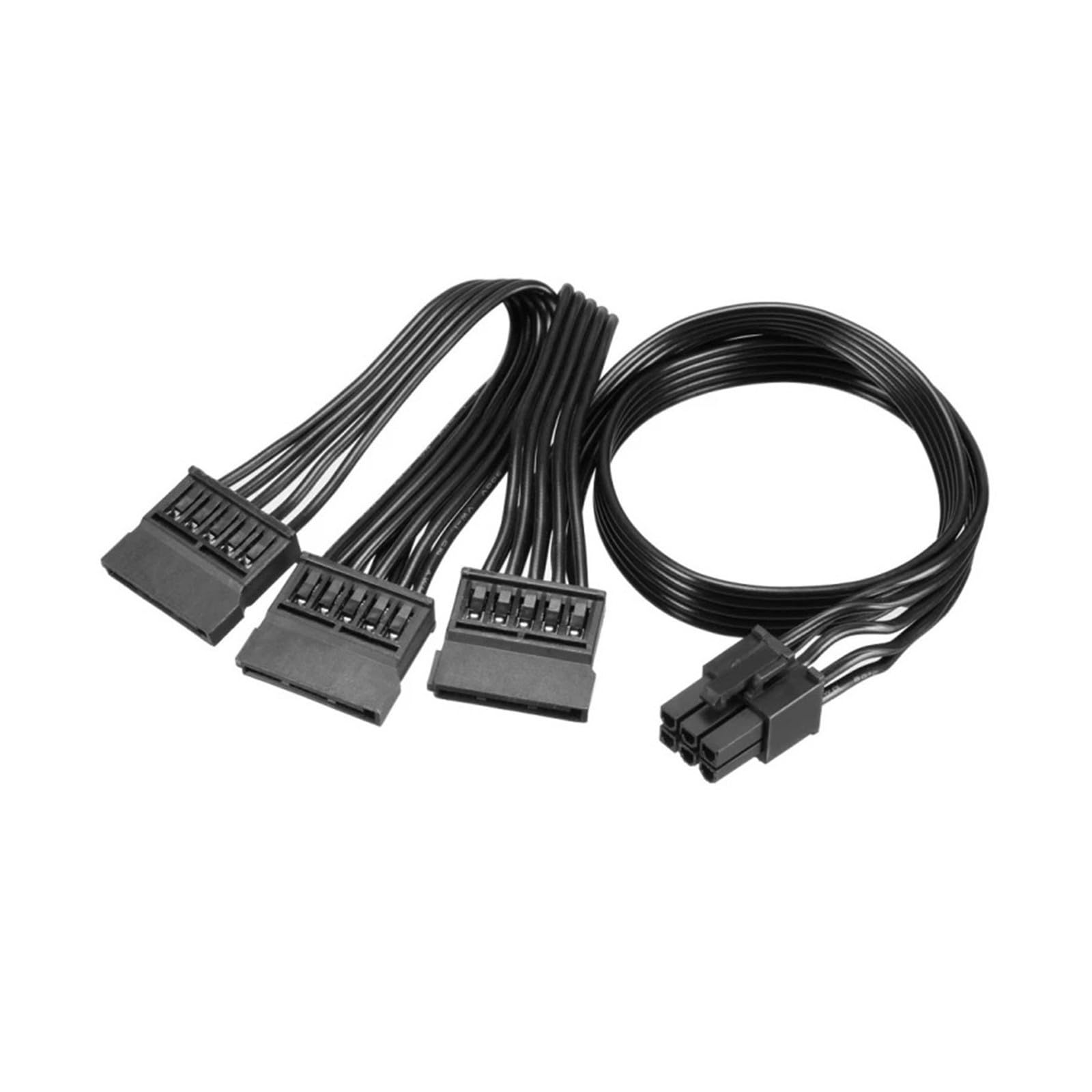 Generico Cavo modulare dritto da 6 pin a 3 SATA 18 AWG