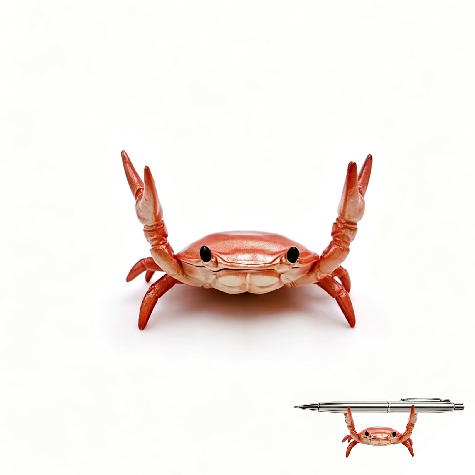 Briarleysky Crab Pen Holder,Stand For Funny Desk Accessories Or Rack Weightlifting Crab