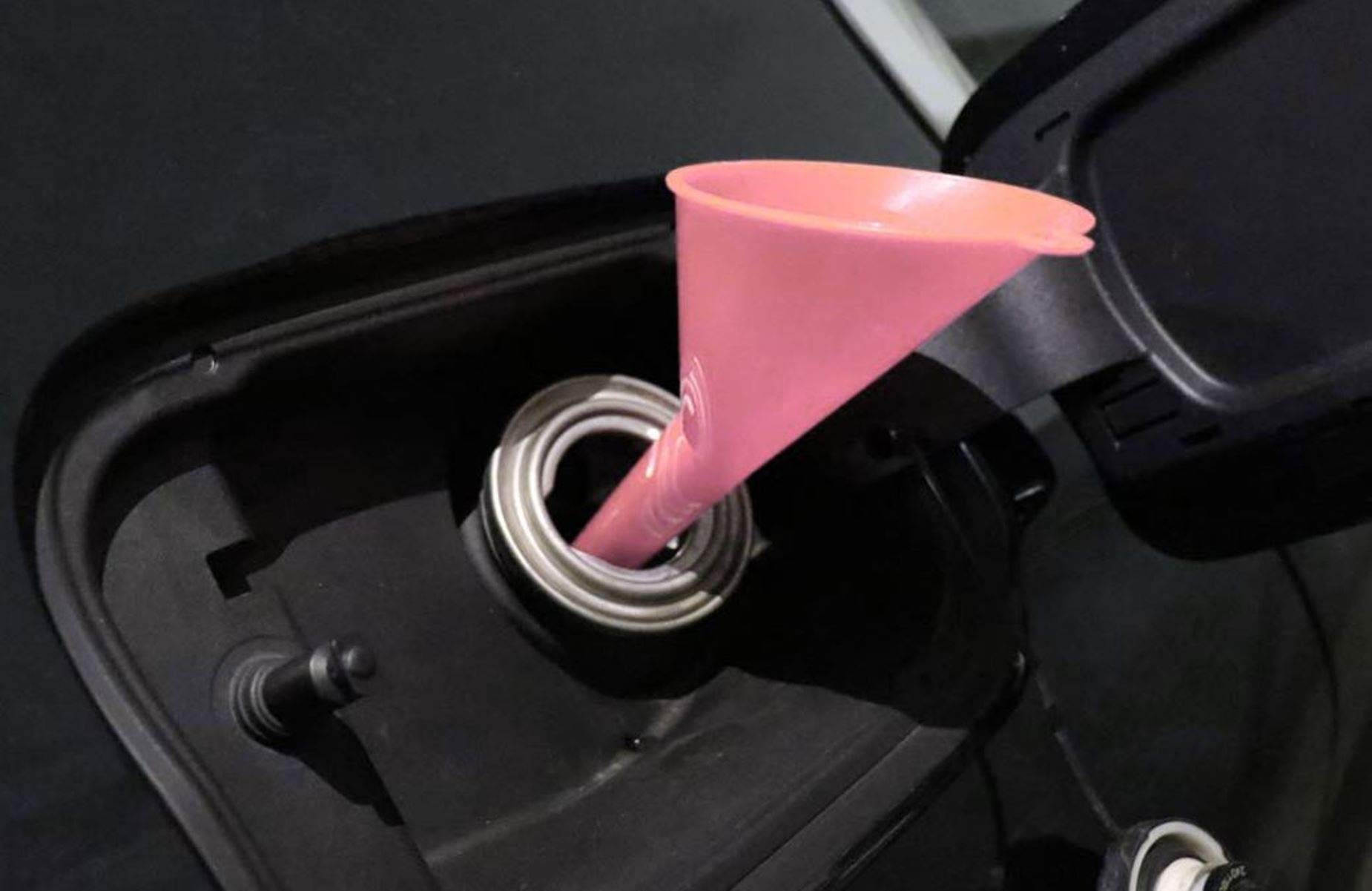 MultiPurpose Long Stem Red Plastic FunnelFunneling Accessory Fitting