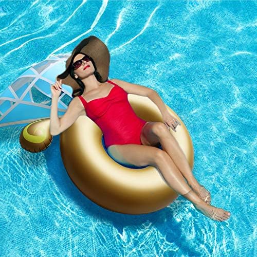 Tobeape Inflatable Diamond Ring Pool Float, Engagement Ring Bachelorette Party Decorations Toys, Outdoor Water Lounge Summer Beach Swimming Pool Floats for Adults Kids
