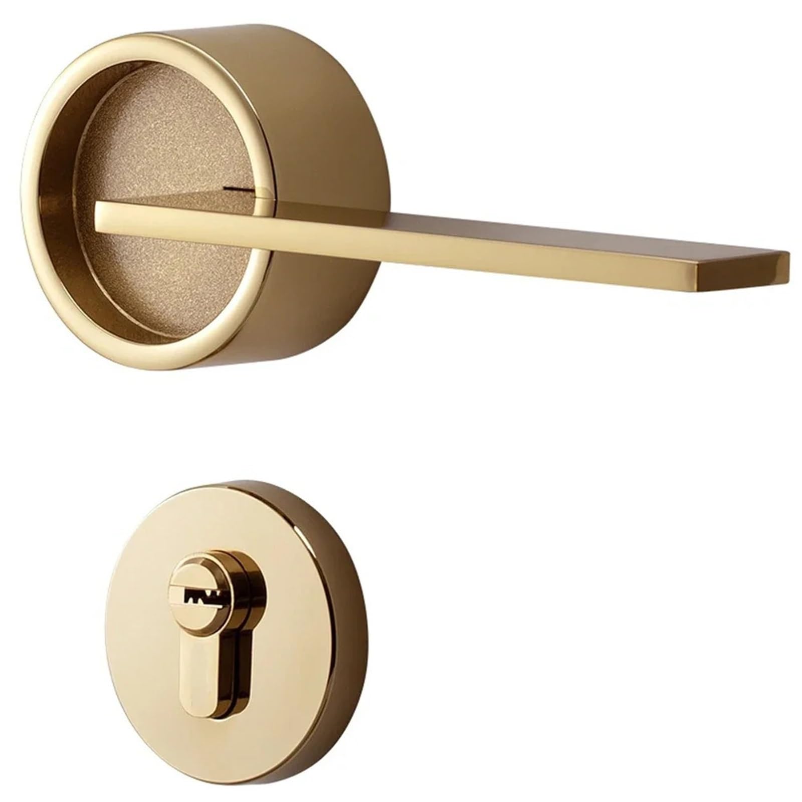 Serrure de porte dorée luxe en finition soignée pour sublimer vos chambres