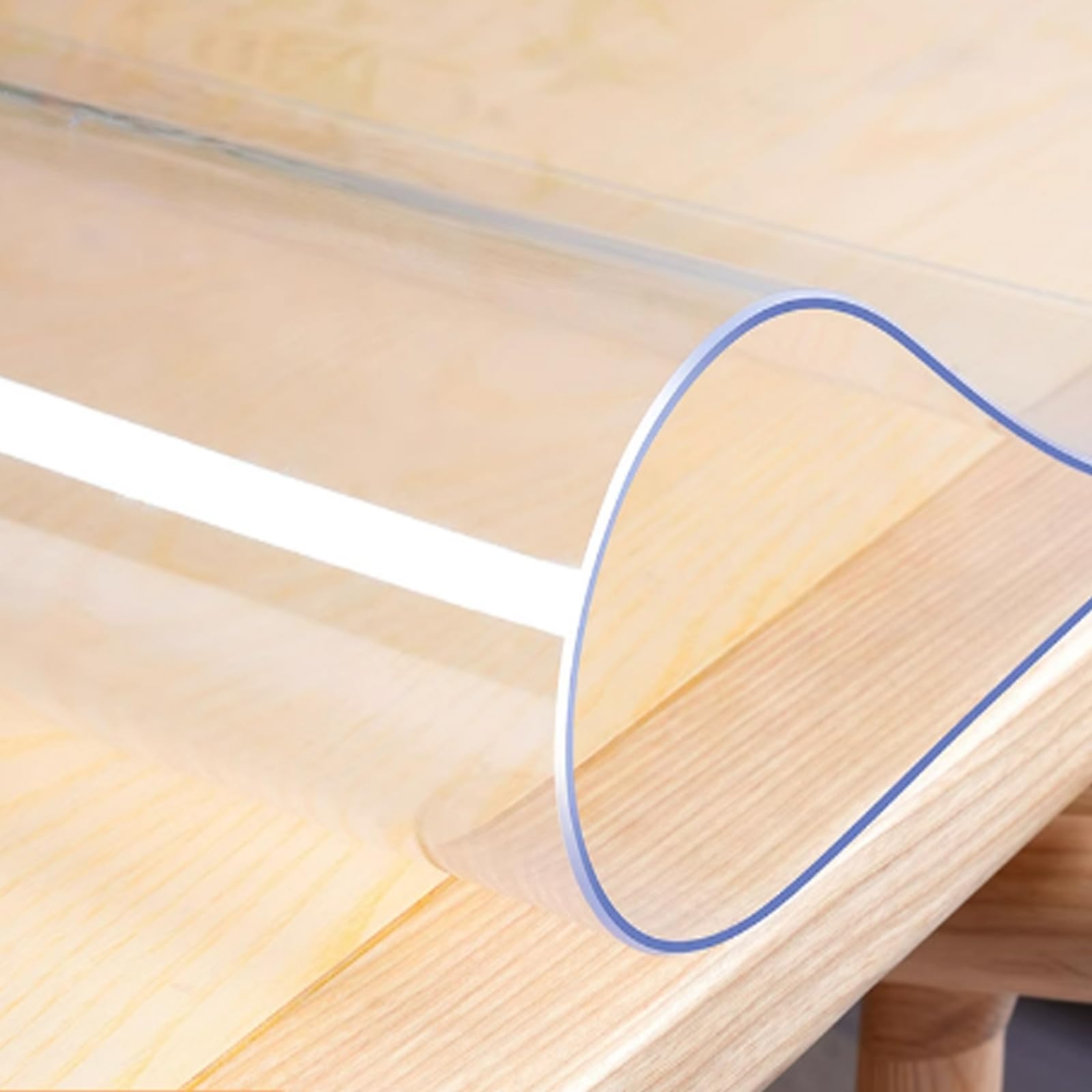 PVC Clear Table Protector 3mm Clear PVC Rectangle Table Cover Protector Water proof No Shrink Heat Resist Multisize(75x150cm/30x59in)