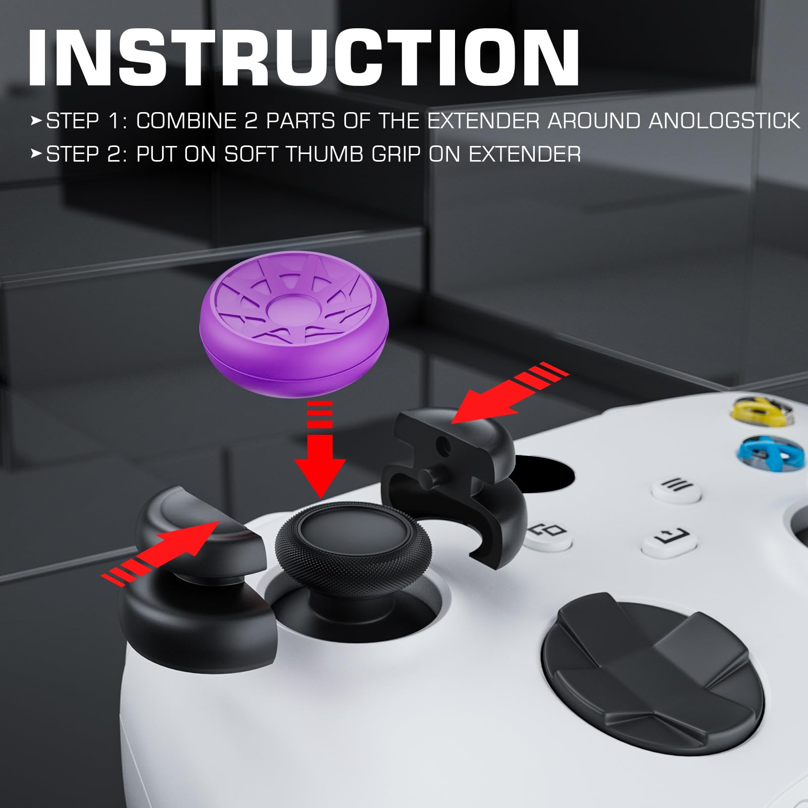 Set di 2 custodie per controller PS5 e PS4 (Turbo Pink)