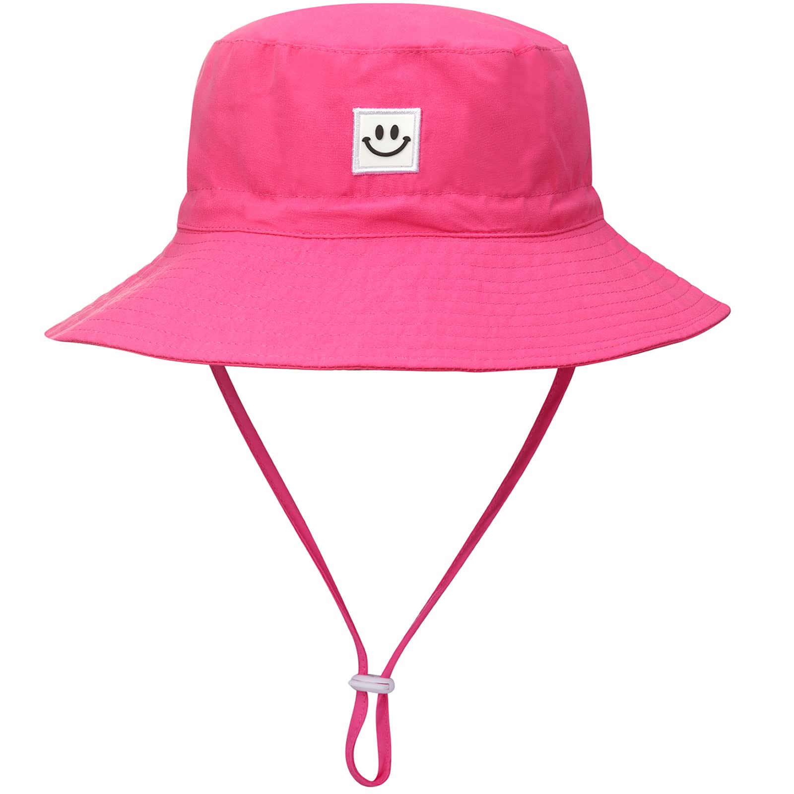 MaxNova Sombrero de sol para bebé, cara sonriente, UPF 50+, sombrero de pescador para niños y niñas de 0 a 7 años