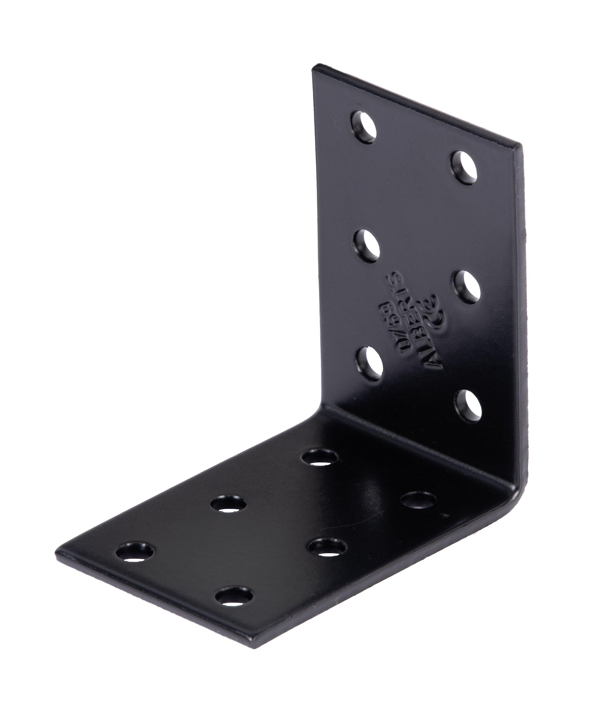 Alberts 824891 Lochplattenwinkel - schwarz - kunststoffbeschichtet - 60 x 60 x 40 mm / 50er Set