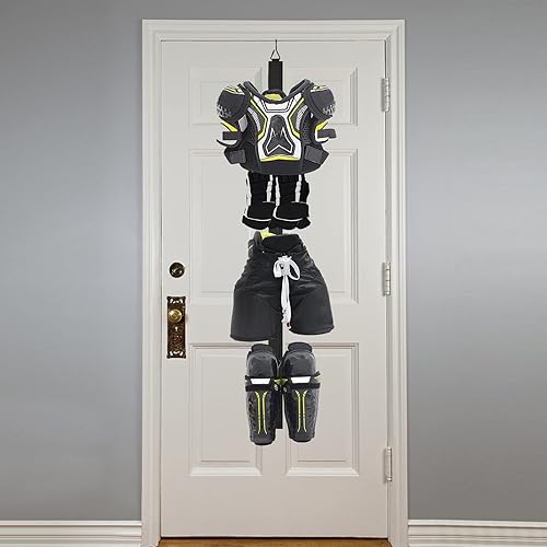 Miniatura 3 de AMQTSLM Percha de hockey portátil para colgar, estante de secado de equipos y organizador de equipo con 5 ganchos, regalos de hockey para uso