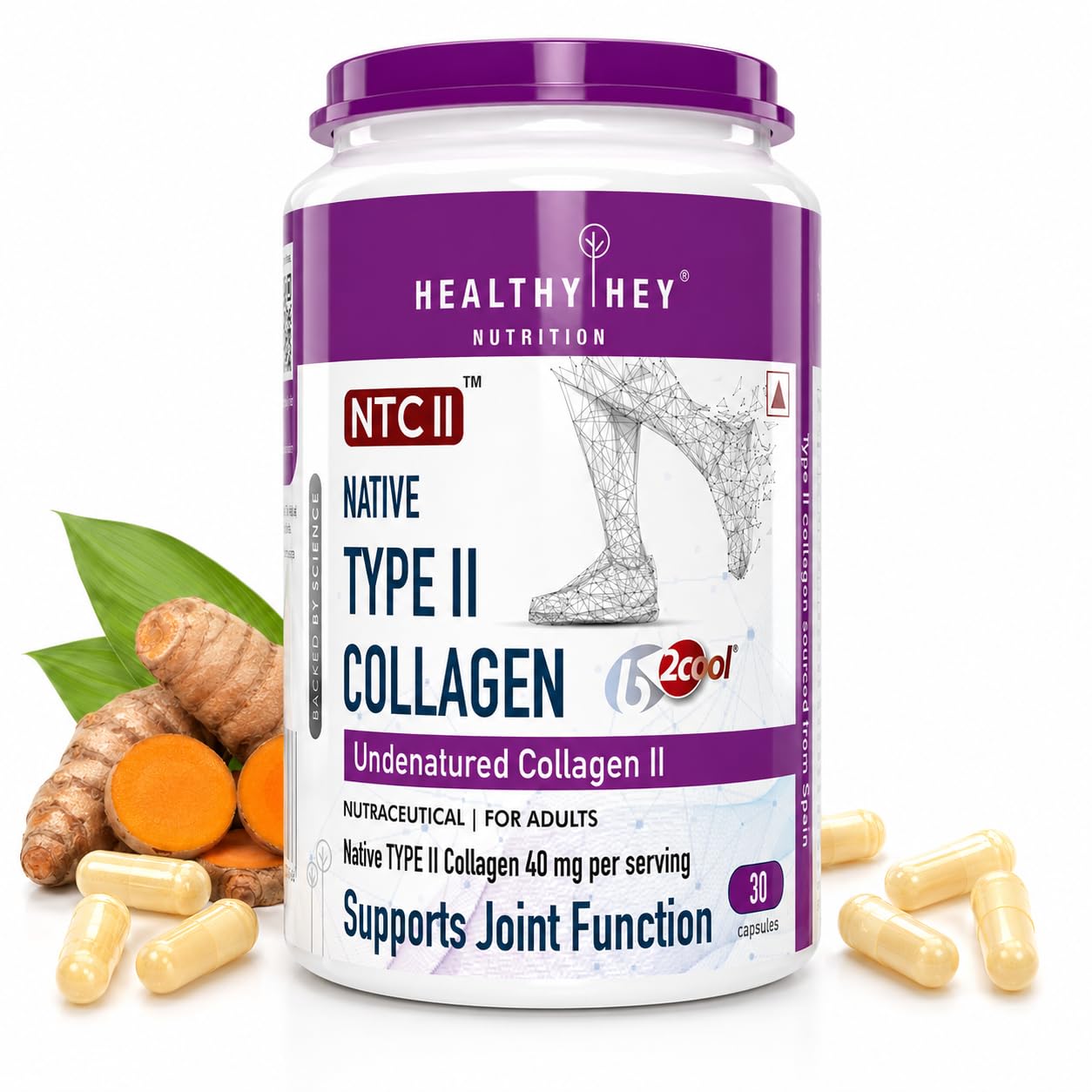HealthyHey Nutrition NTC II Type 2 Collagen, Supports Cartilage and Joints, Pack of 30 Capsules-image-38