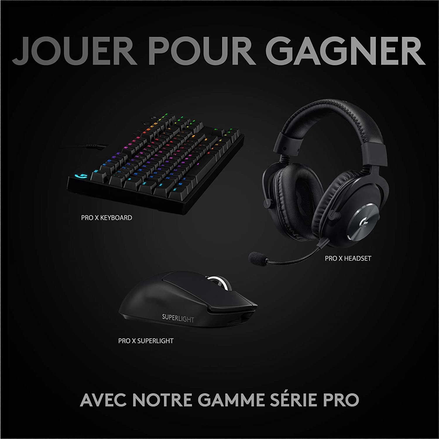 Logitech G PRO X SUPERLIGHT Souris Gaming sans Fil, Emballage Est Europe, PC et Mac (port USB) - Noir