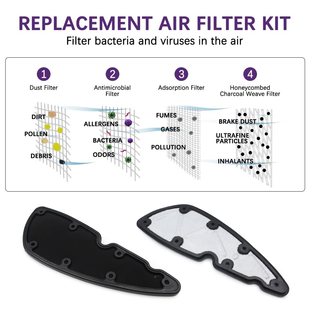 filtr wlotu powietrza motocykl Pasuje do PIAGGIO Beverly 350 BV ST 4T 4V, tj. ABS E4 MP3 MAXI sportowy element filtra powietrza niezawodna wymiana motocykla