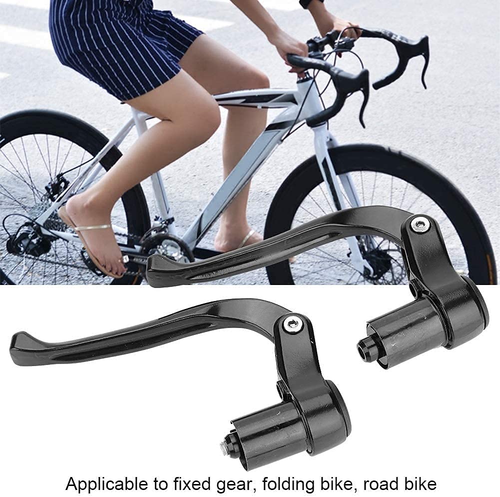 BATLAM Un Paio di manubri per Bicicletta Manubrio MTB Leva del Freno per Bicicletta da Strada Manubrio per Triathlon Leve Freno per Bicicletta (Color : Black) (Black)