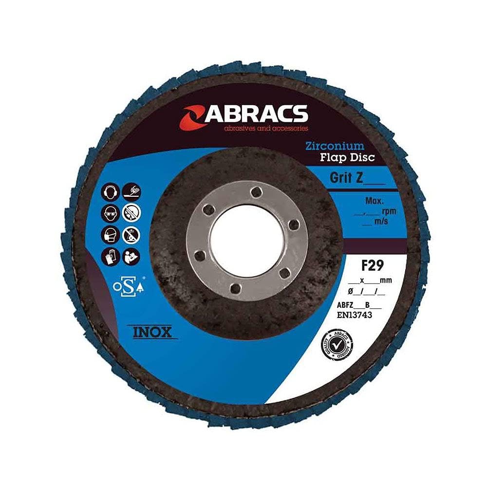 Abracs ABFZ125B040 Zirconium Flap Disc - 125mm x 22mm x 40g