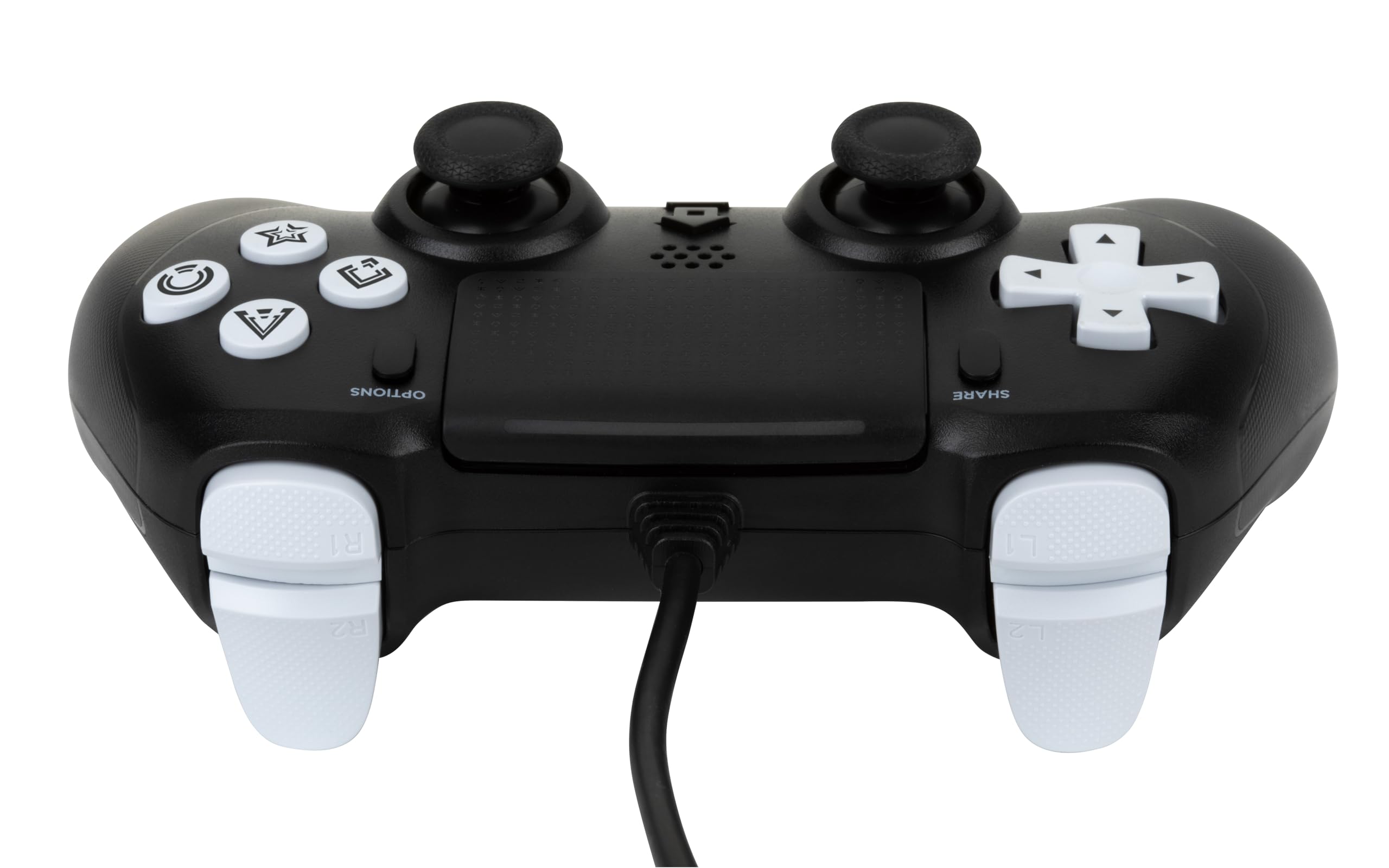 Konix Controller cablato per PS5 - Touchpad - Vibrazione - Altoparlante - Porta per cuffie - Funzioni Turbo e Auto - Pulsanti macro programmabili - Nero