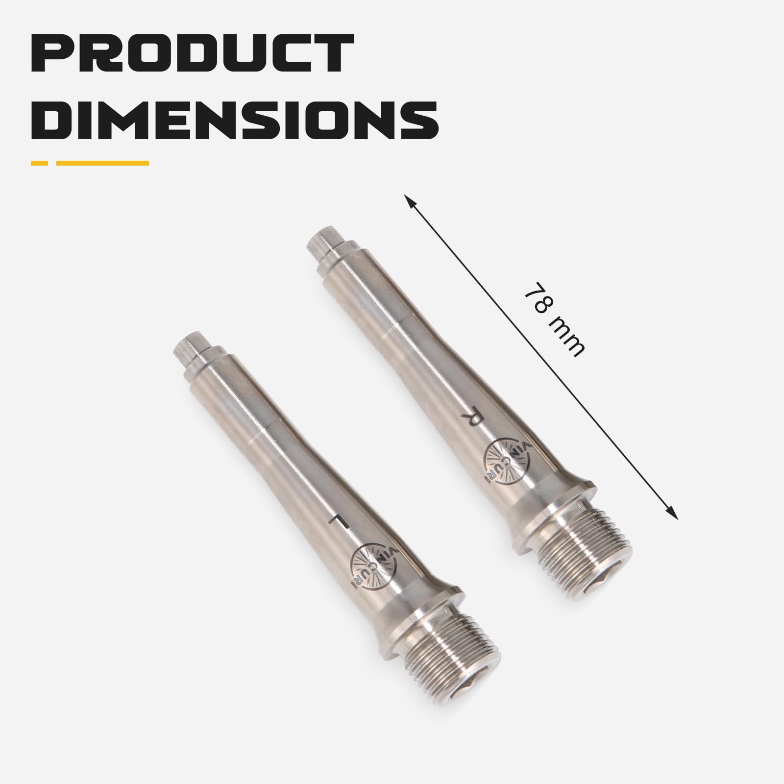 Vincuriselect Ultralight GR5 Titanium Pedal Axle Pack with Installation Kit for SpeedPlay Lock Pedal, Standard - Image 2