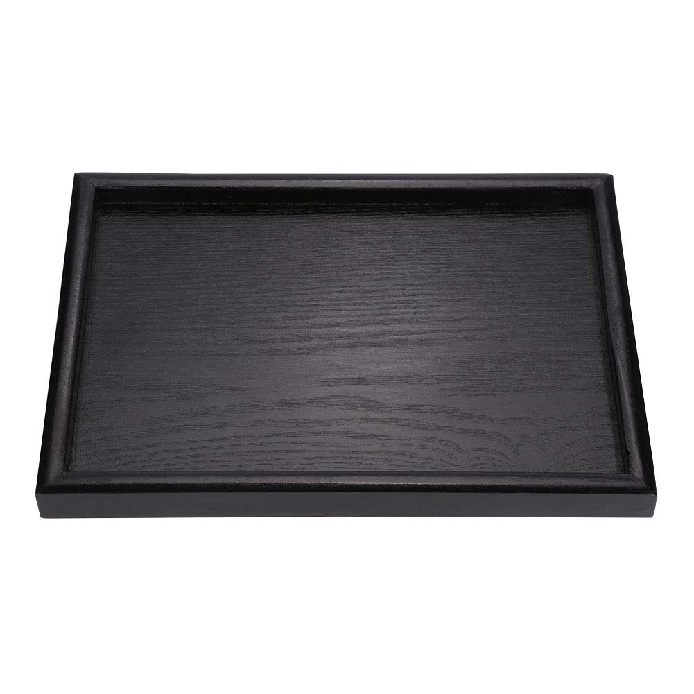 Vassoio da Portata in Legno, 30/35/40 Cm Marrone Piatto da Tavola Rettangolare Quadrato Decorazione in Legno di Noce Frutta Tè Piatto da Caffè Per Ristorante Home Bar(35x25cm
