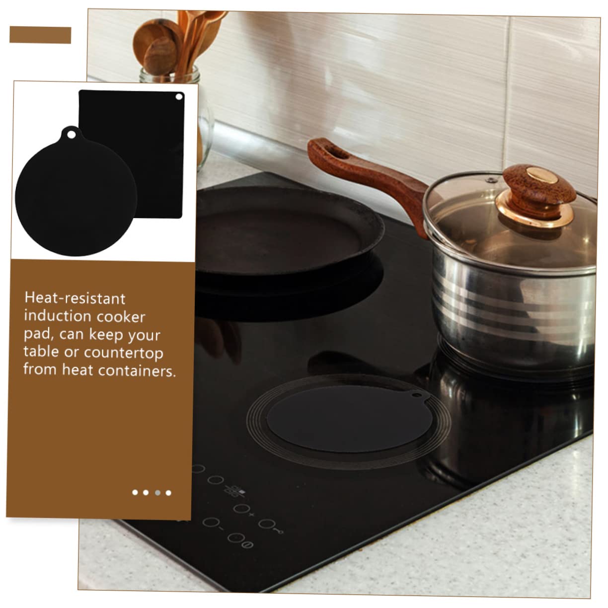 HANABASS 10piezas Protector De Inducción De Silicona y Antideslizante para Cocinas y Superficies Fácil De Limpiar