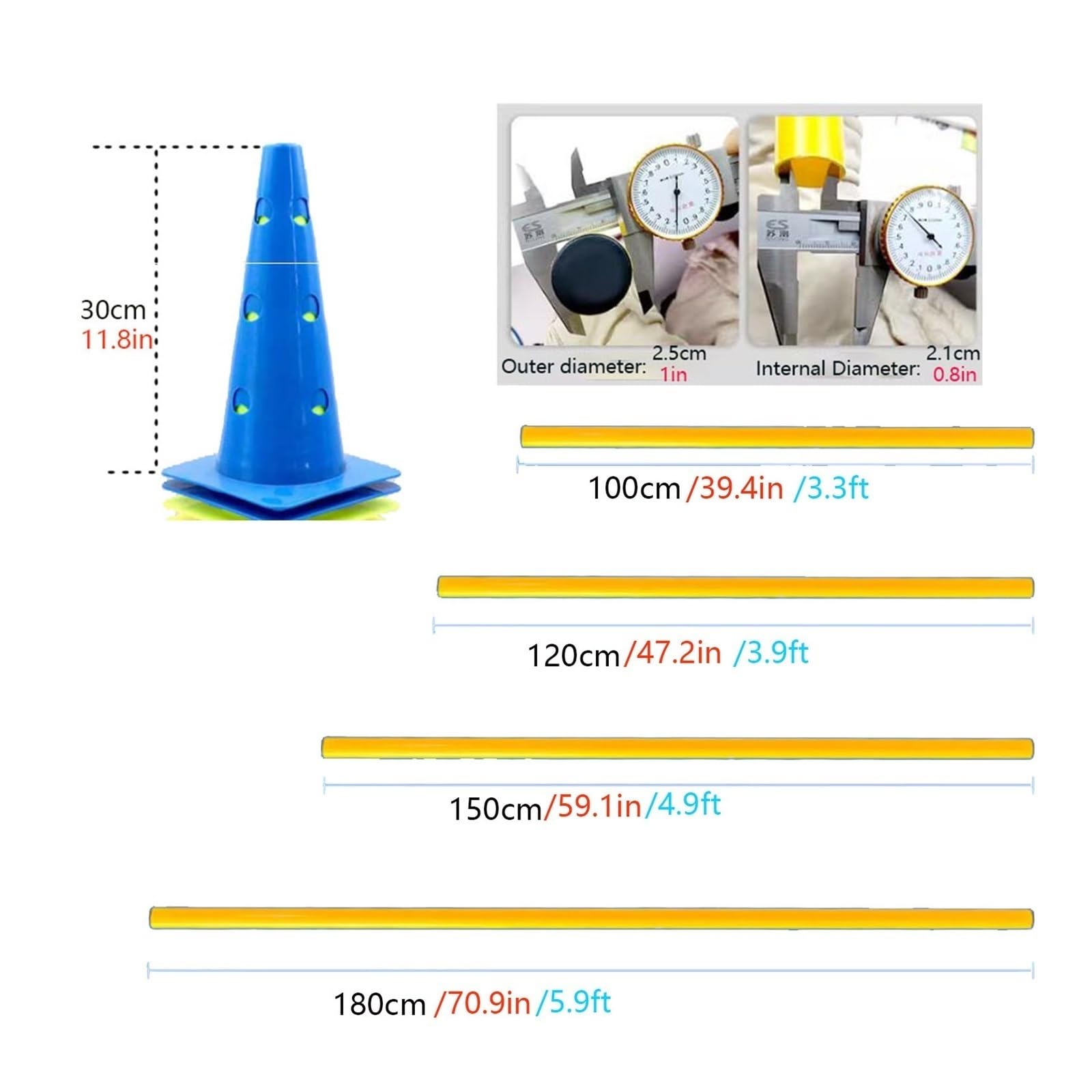 Amazon.co.jp: アジリティサッカートレーニング調整可能なハードル