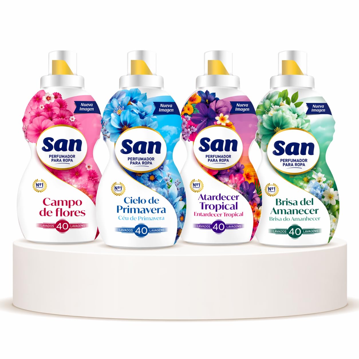 Rasmacor | Pack 8 unidades SÁN Perfumador para Ropa Lavadora | Fragancia Campo de Flores | Duradera 40 Lavados