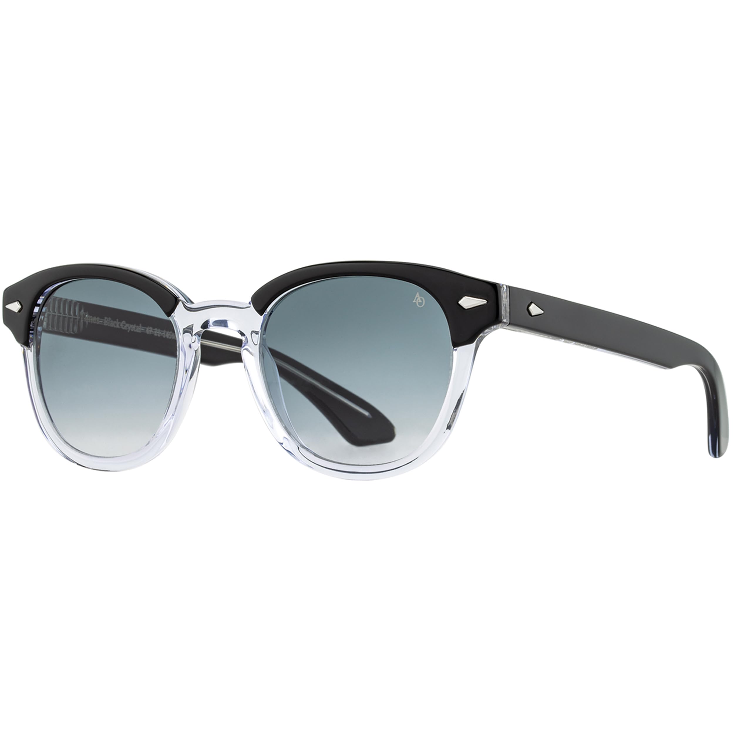 AO Times Sunglasses - Black Crystal - SunVogue Gray Gradient AOLite Nylon Lenses - 47-21-145