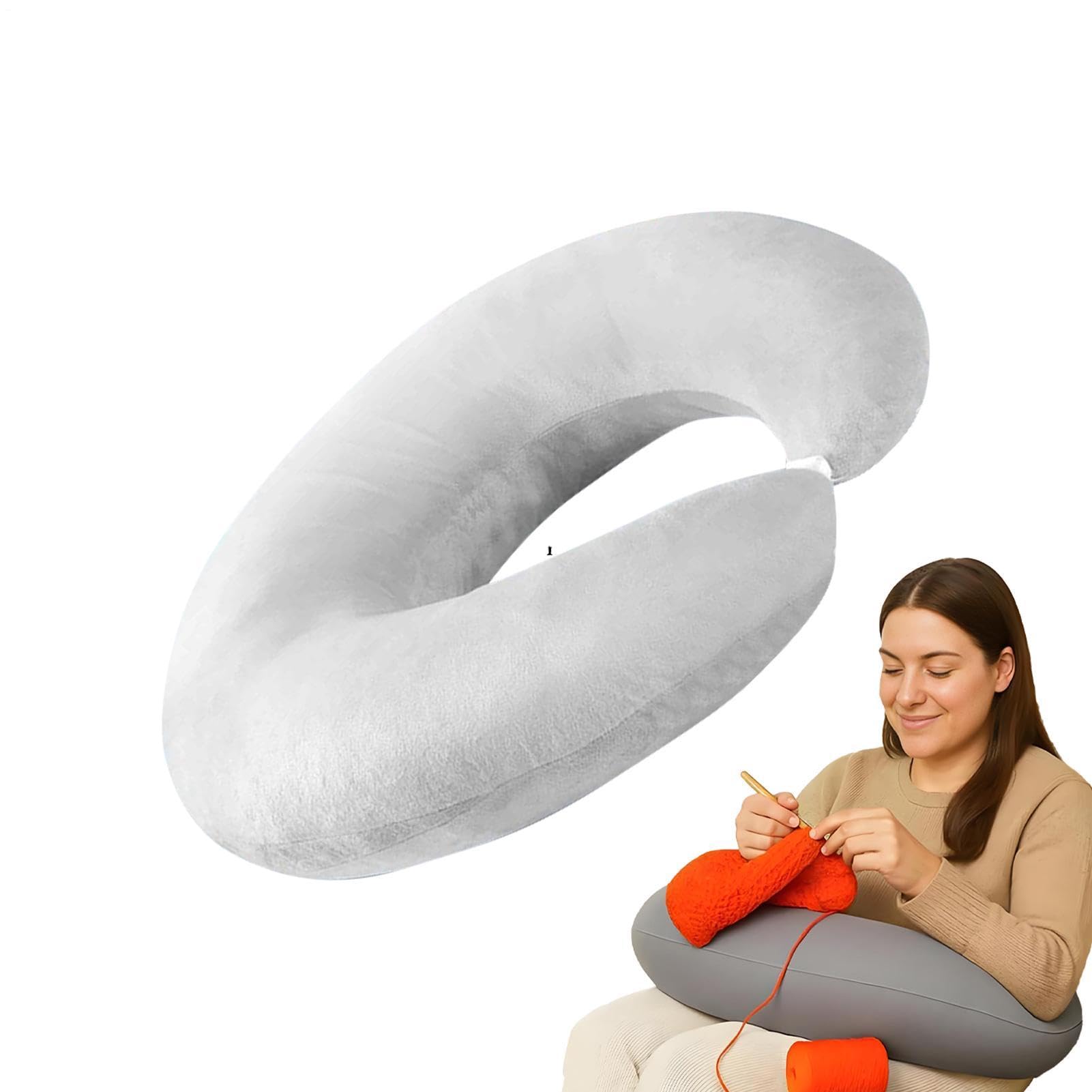 Cuscino Di Sostegno Per Le Braccia Schienale Ergonomico A U Imbottito | Supporto Imbottito Da Grembo Per Adulti E Bambini, Guardare TV, Leggere, Uncinetto O Maglia, Come Comodo Poggia Braccia Su O