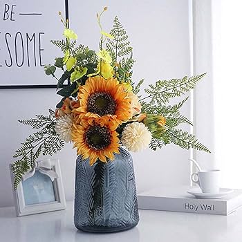 フラワーアレンジ　花瓶付き　ひまわり　造花無し　プリザーブドフラワー Amazon｜ひまわり フラワーアレンジメント 造花 リアル 花瓶付き