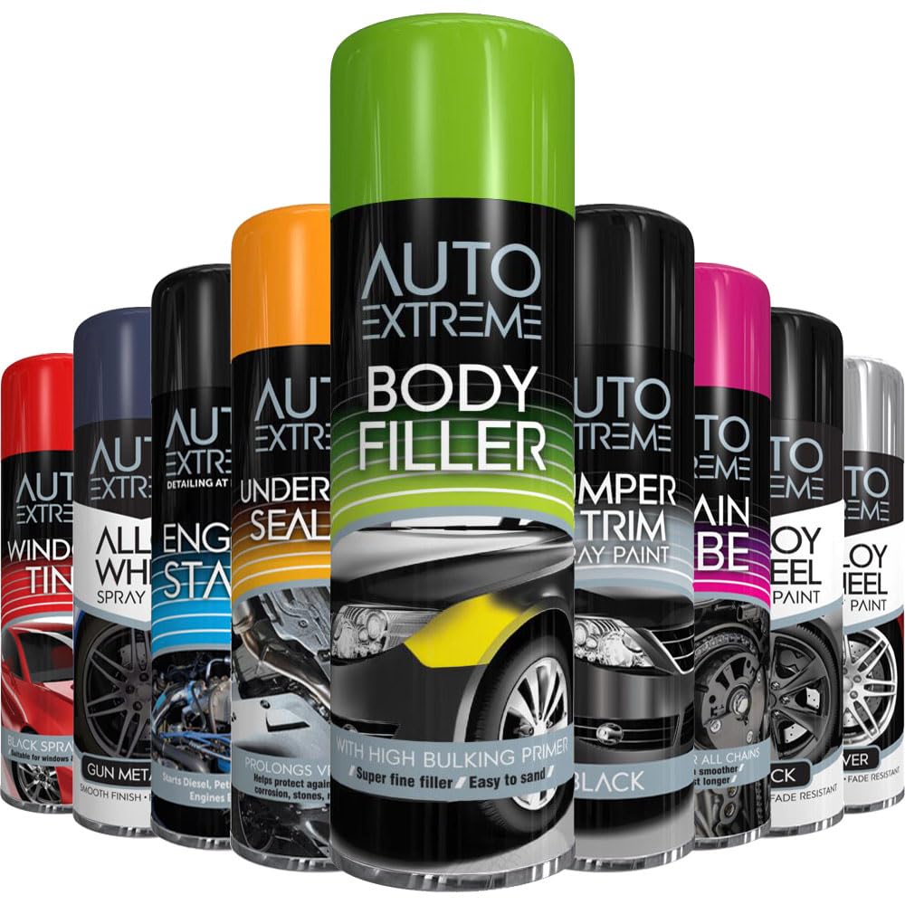 Alezyb Body Filler - 300Ml 1 X Auto Extreme Body Filler Spray Paint 300Ml Aerosol Spray Multipurpose Repair Scratch Primer Bodywork Dent For Car