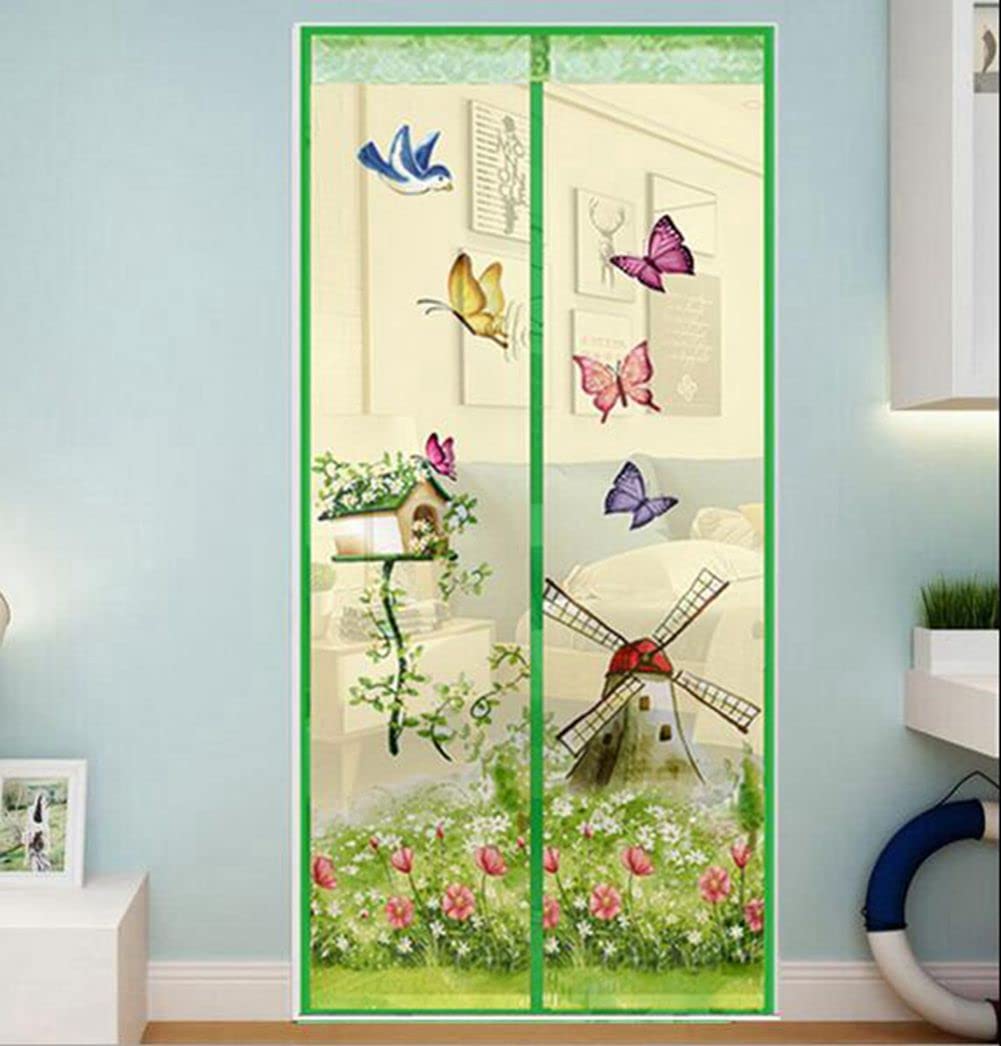 Dadaaa Assorted Magnetic Door Screen Fly Bug Mosquito Mesh Curtain For Balcony Sliding Doors Living Room,90X210cm (M)