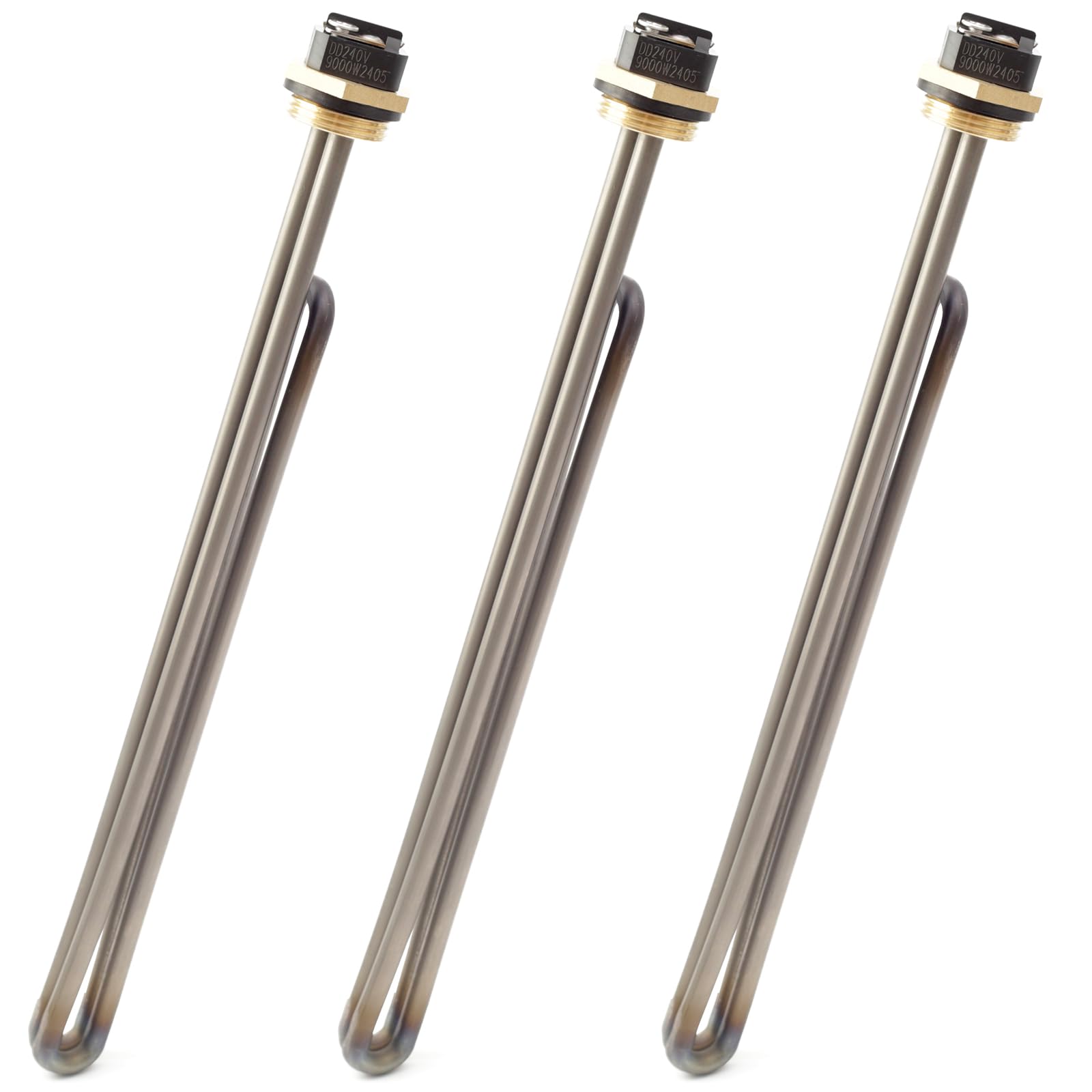 Titanium HE 90240 Heating Element 3PCS Replacement for EcoSmart ECO 18 27 36 9KW 240V Tankless Water Heater Element Parts Replaces He 80240 RC04709024S SGB-2903 HA-P004 HA-P005 Screw-In