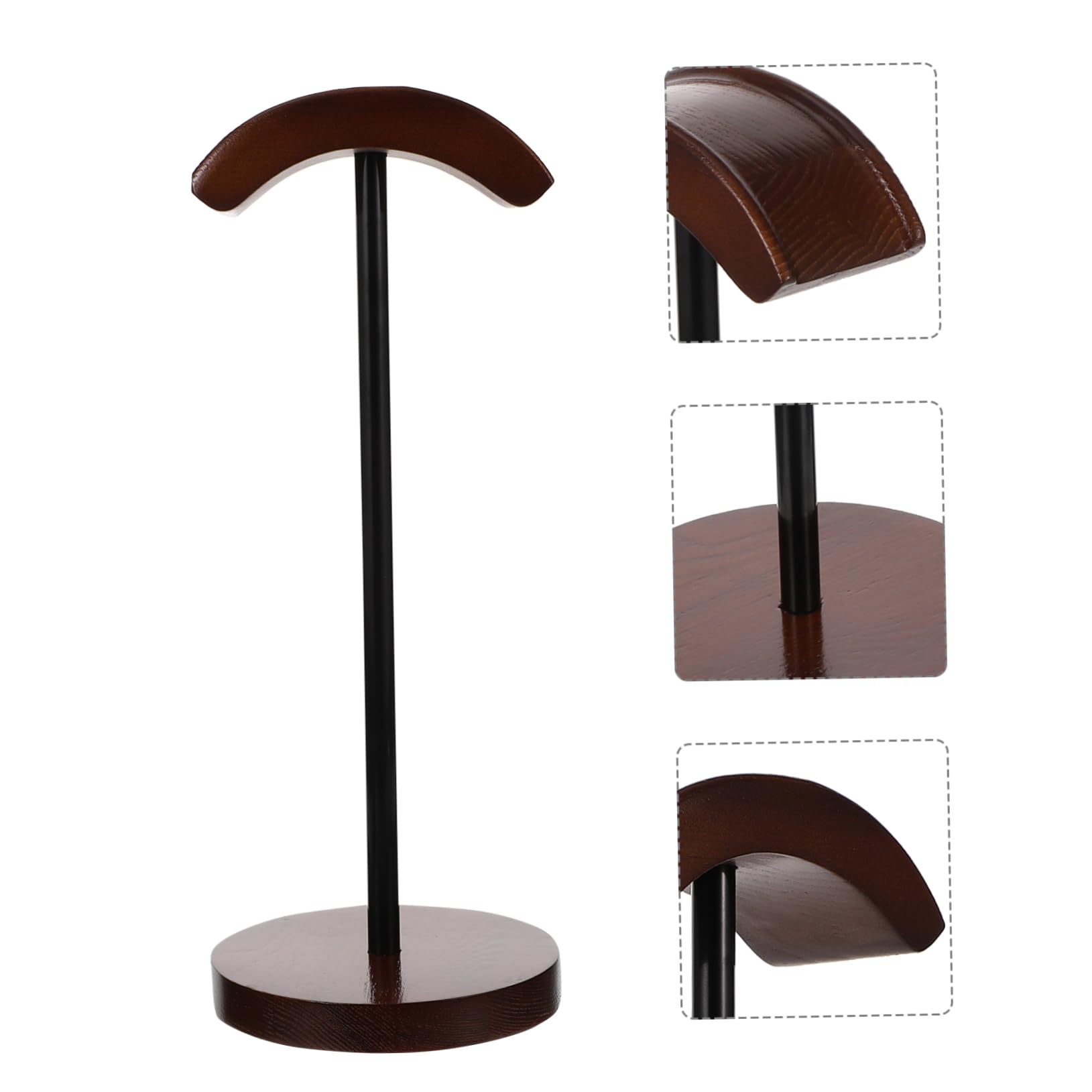 Holibanna supporto per cuffie in legno massello stand cuffie scrivania cuffia porta Staffa per supporto da tavolo per Stand auricolare di legno Coffee
