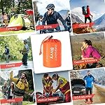 Esky Emergency Sleeping Bag, 2 Pack Portable Survival Thermal Bivy Sack, Waterproof Lightweight Survival Shelter Blanket Bags