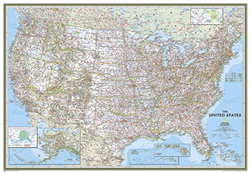 Natl Geographic Society Maps RE00602987 National Geographic United States Classic Enlarged Wall Map thumb #1