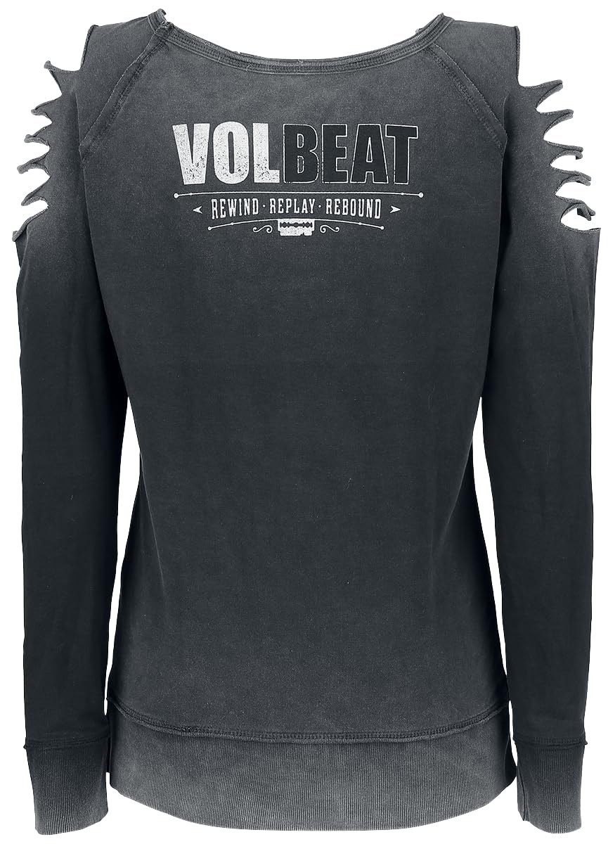 Volbeat Bandana Skull Sudadera Gris Mujer