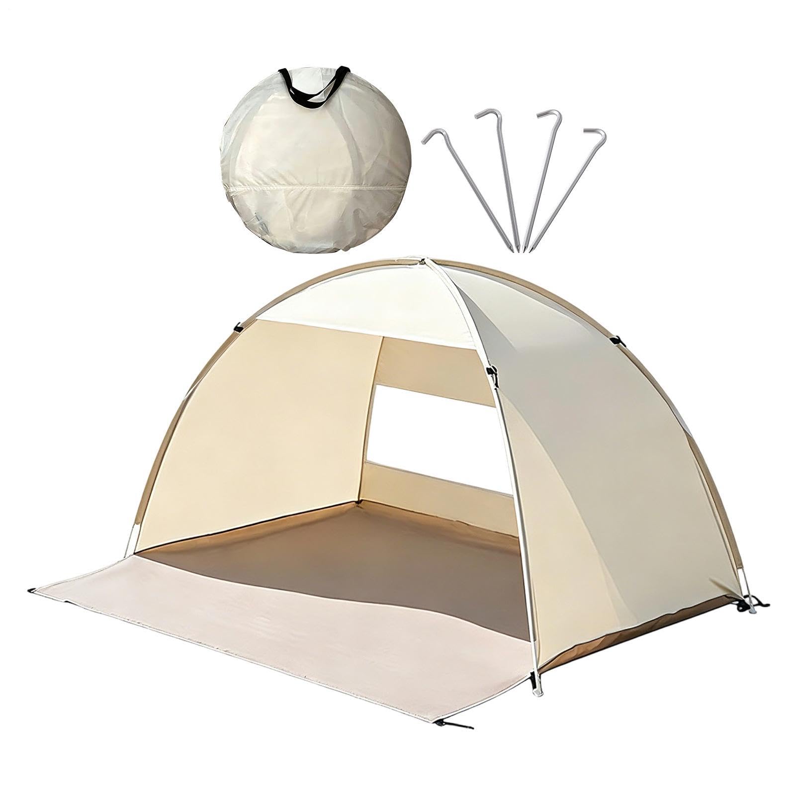 Plage Tente Anti-UV | Tente pour plage pour Pique-Nique Camping Jardin 3-4 Personnes Randonnée Pêche