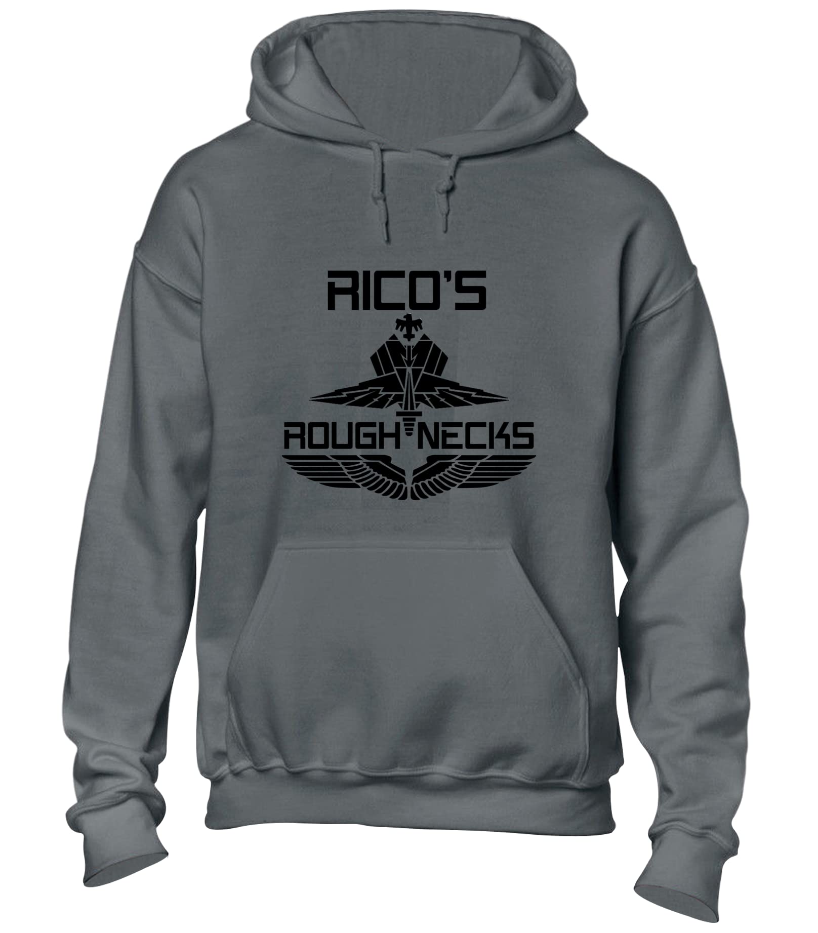 Crown Designs Ricos Roughnecks Classic Movie Film Inspired Gift Unisex Hoodies for Men, Women & Teenagers (Charcoal/Large)