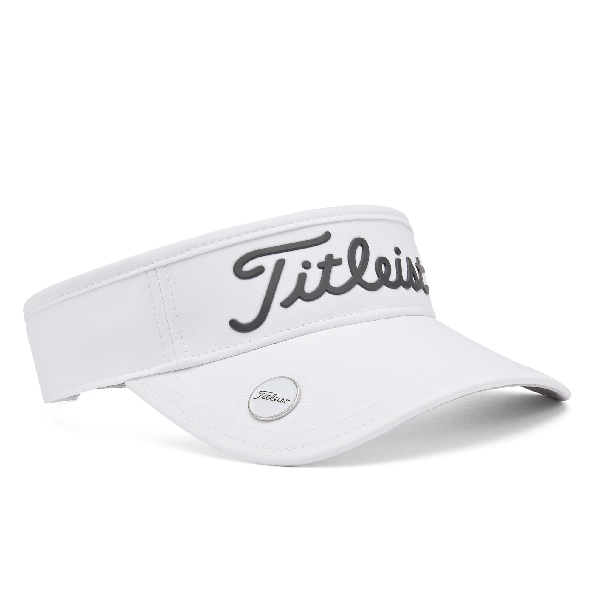 Titleist Players Ball Marker Golf Visor, White/Charcoal, Adjustable